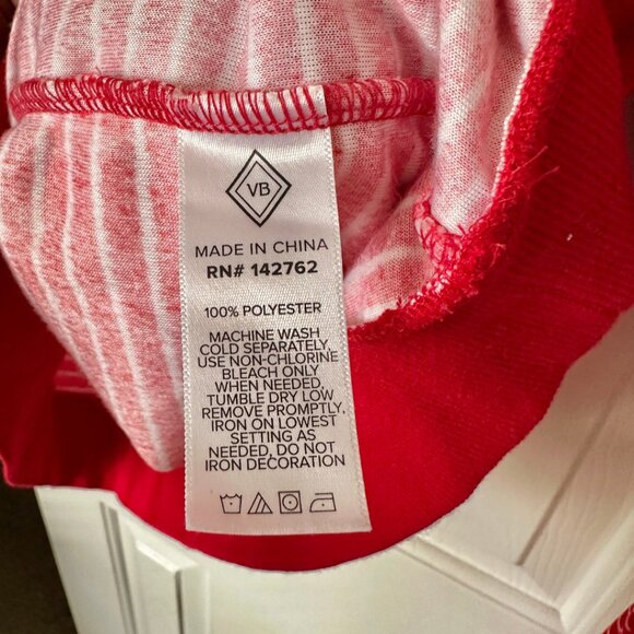 Vera Bradley Velour Snow Stripe Polar Pullover Hoodie - Size Small - Picture 5 of 5